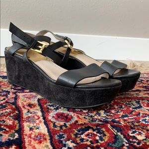 Michael Kors Suede Platform Sandals